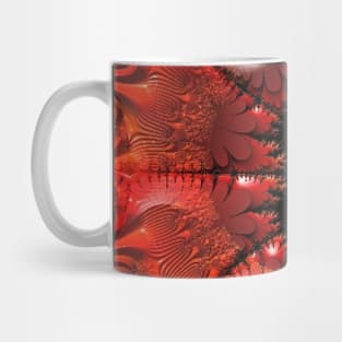 Orange Fractal Digital Design Mug